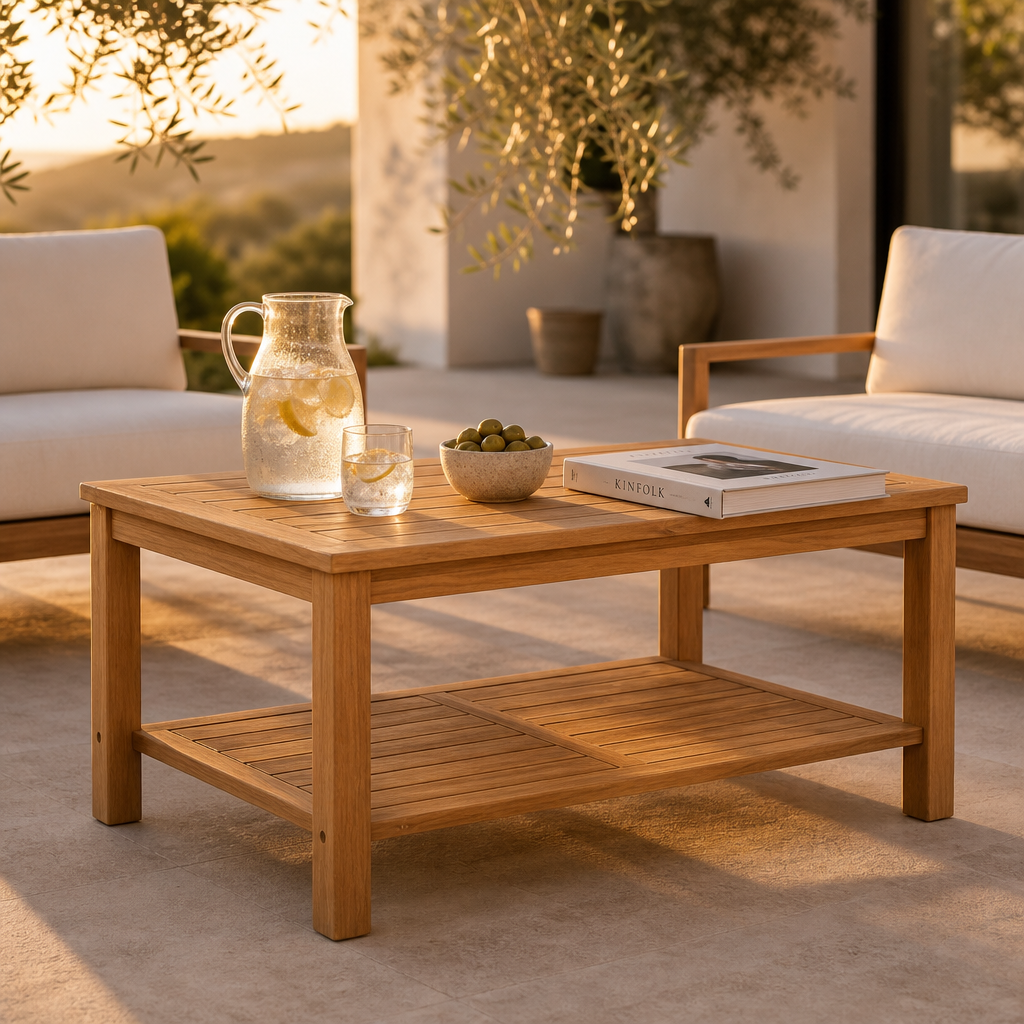 Table basse extérieur en bois massif Oslo