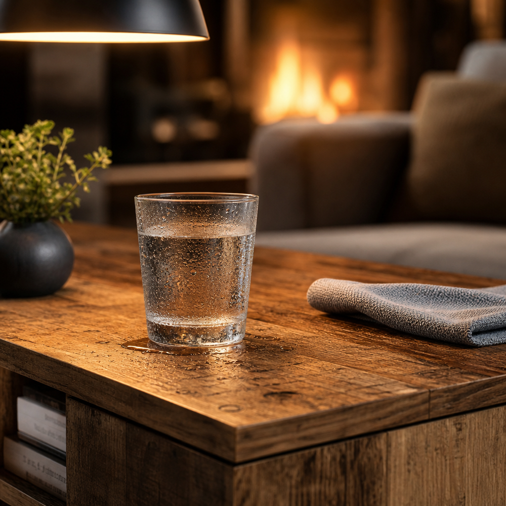 Table basse en bois vielli Alrik