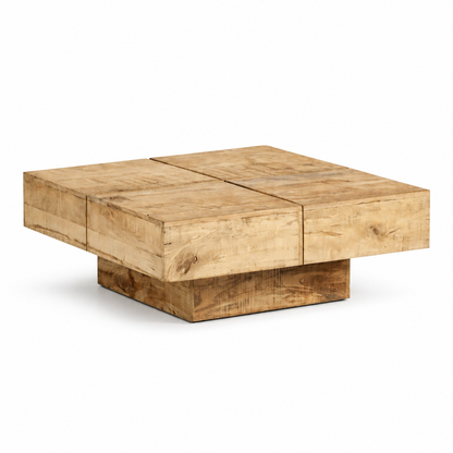 Table basse en bois massif Luna