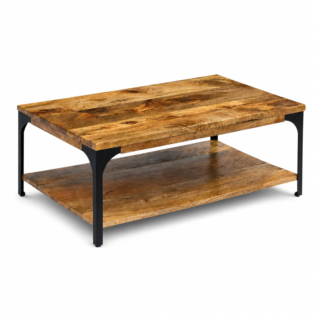 Table basse en bois massif Hudson