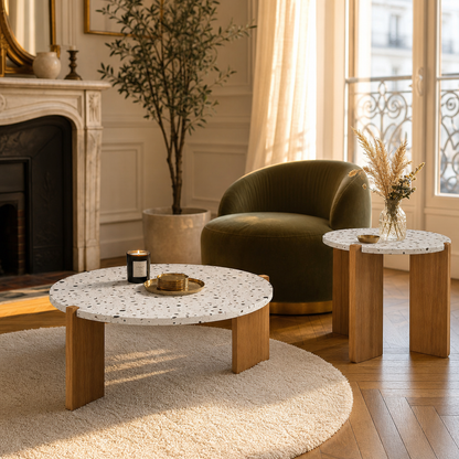 Tables basses gigognes Terrazzo Nerea