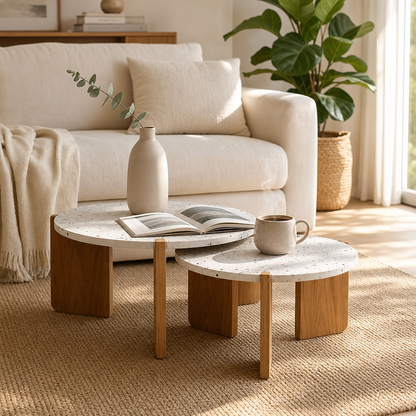Tables basses gigognes Terrazzo Nerea