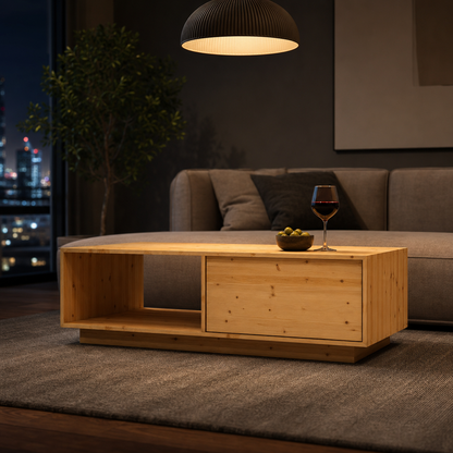 Table basse en bois massif Solvane