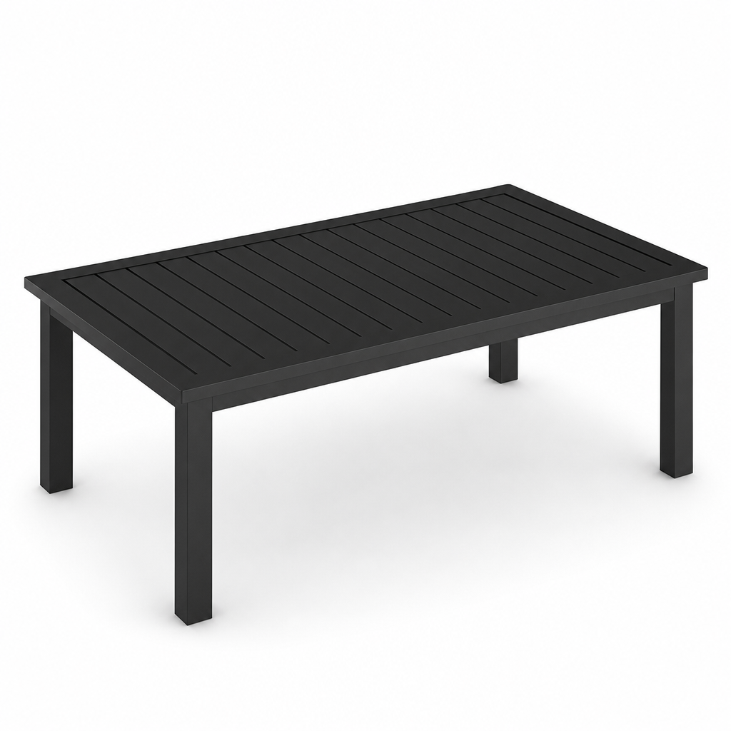 Table basse aluminium noire