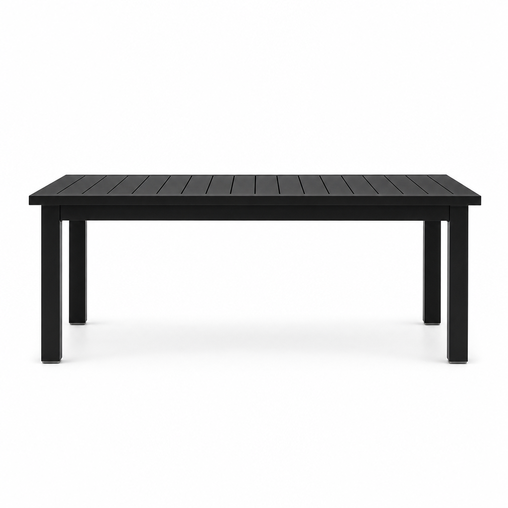 Table basse aluminium noire