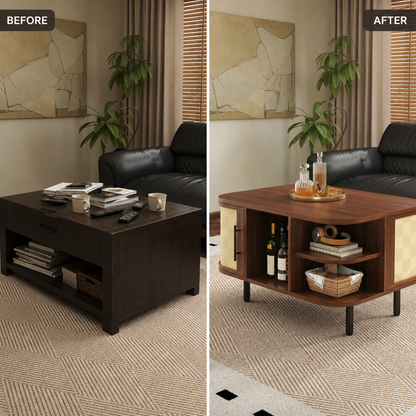 Table basse style japanti Solaro